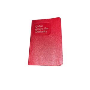 Collins English Gem Dictionary Red Pocket‎ Travel Size Vintage Book